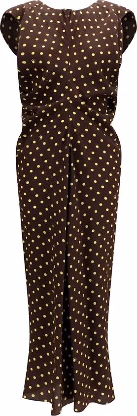 Marni Brown Silk Casual Dress