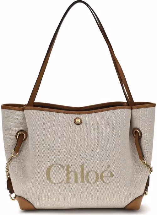 Chloé Beige Cotton Shoulder Bag