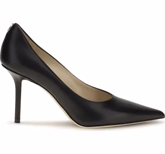 Jimmy Choo Black Calf Leather Bos Taurus High Heel Pumps