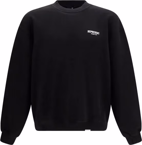 Represent Black Cotton Sweatshirt