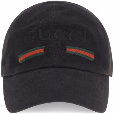 Black Cotton Cap (Baseball Hat)