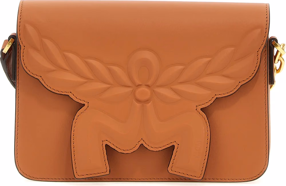 MCM Brown Calfskin Crossbody Bag