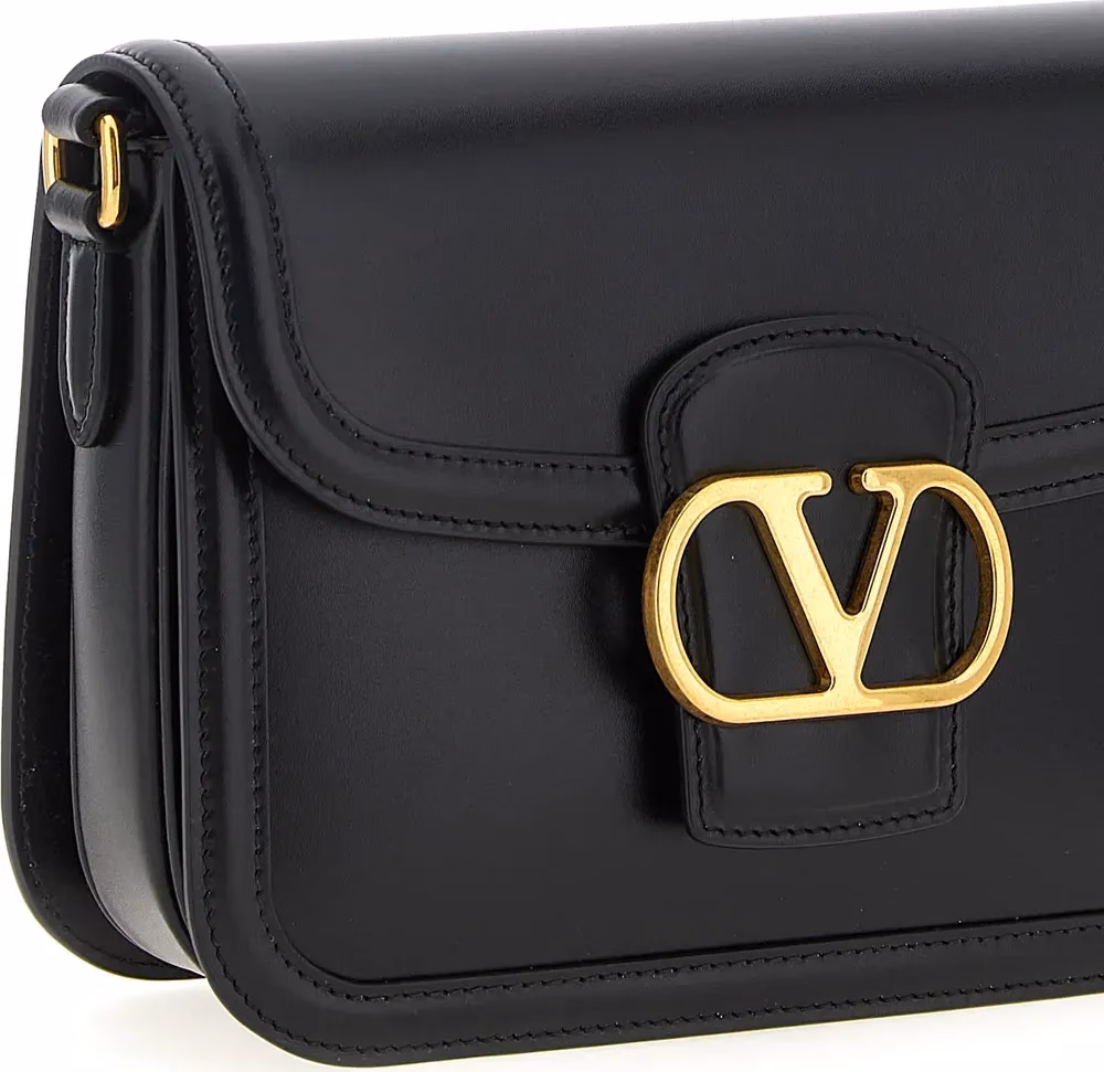 Valentino Garavani Black Calfskin Crossbody Bag