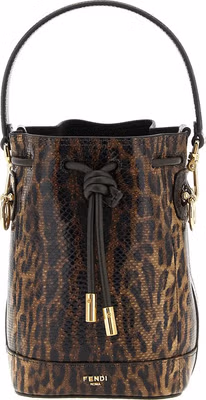 Brown Velvet Leather Handbag