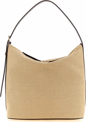 Beige Cotton Shoulder Bag