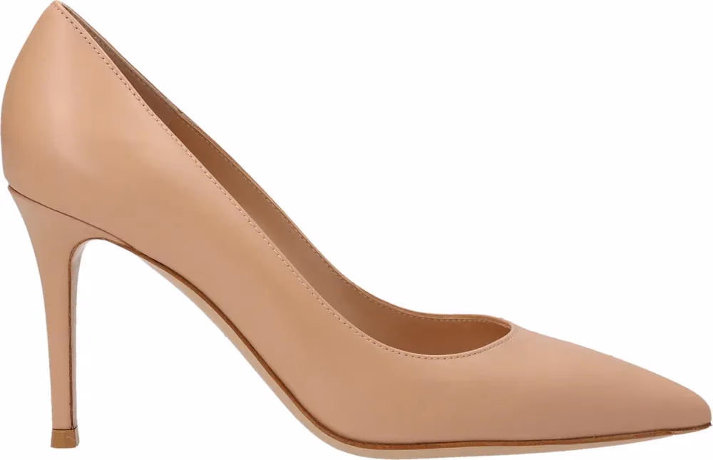 Gianvito Rossi Beige Calfskin High Heel Pumps