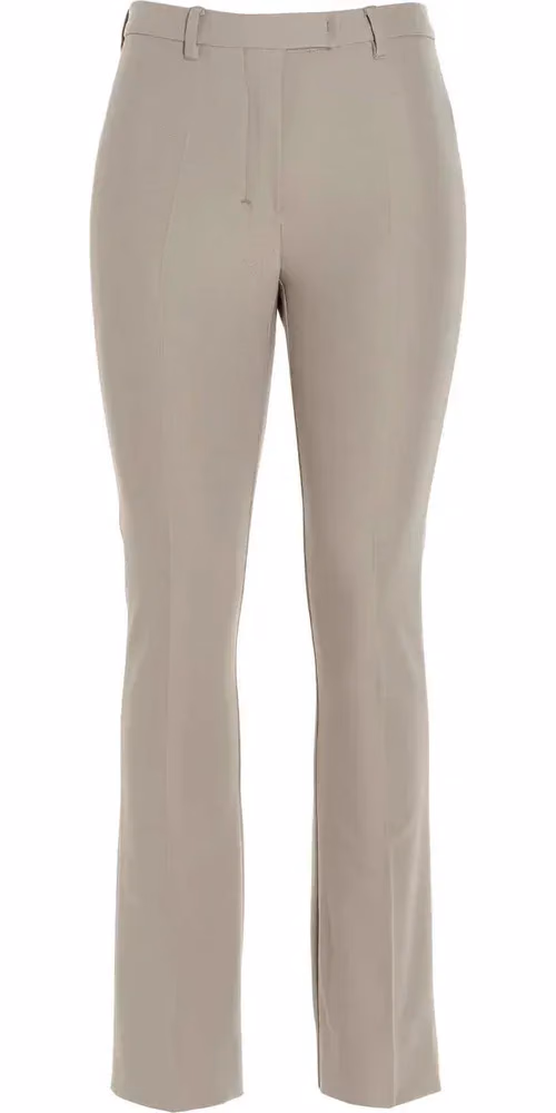'S Max Mara Beige Viscose Flared Pants