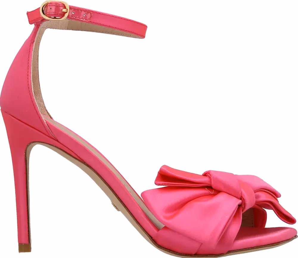 Stuart Weitzman Fuchsia Satin Stiletto Heel Sandals