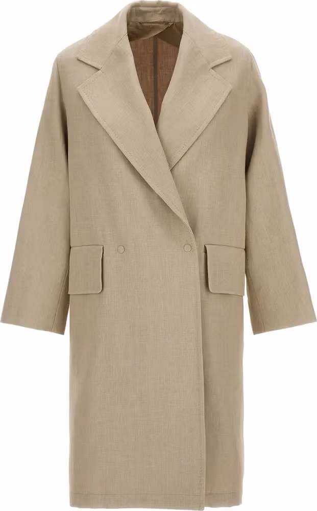 Max Mara Beige Linen Coat
