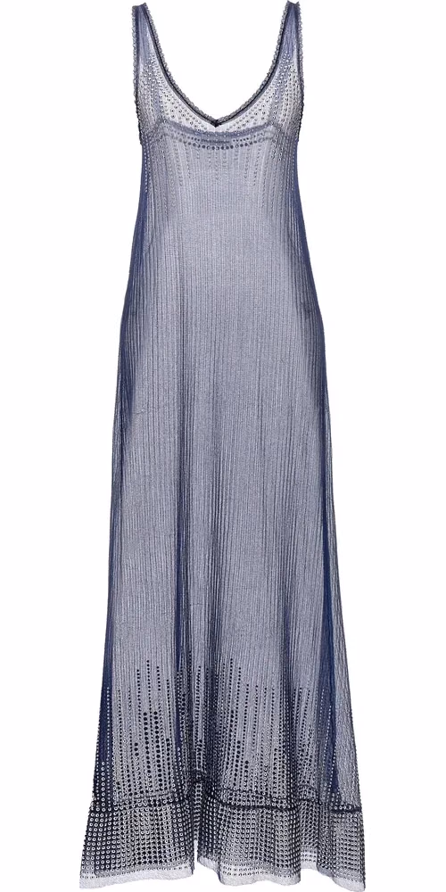 Paco Rabanne Blue Polyamide Long Dress