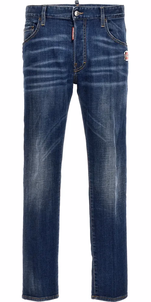Dsquared² Blue Cotton Relaxed Fit Jeans