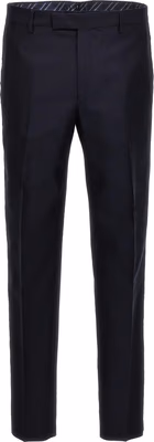 Blue Cotton Dress Pants