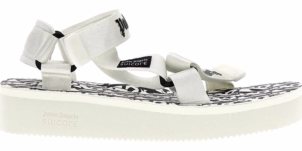 Palm Angels Bicolor Polyester Flat Sandals