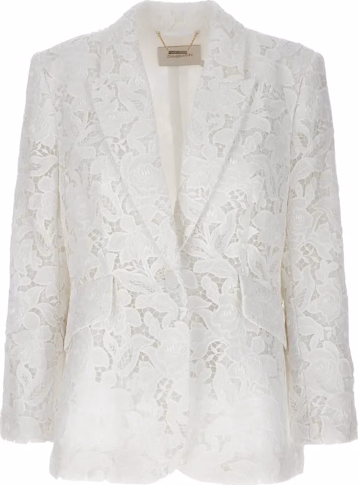 Zimmermann White Polyester Blazer