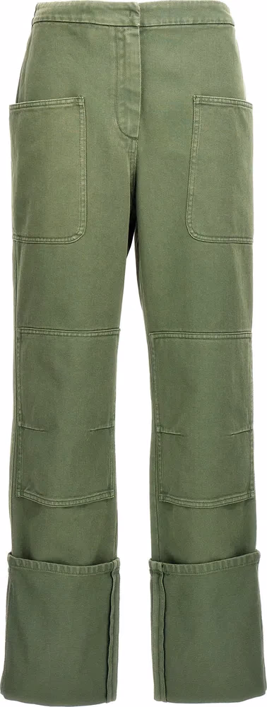 Max Mara Bicolor Cotton Casual Pants