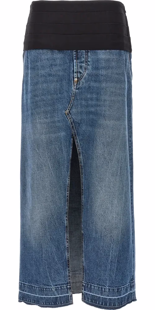 Stella McCartney Blue Cotton Mini Skirt