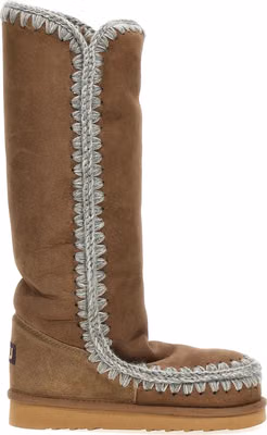 Brown Lamb Leather Over The Knee