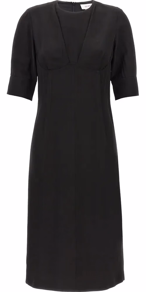 Sportmax Black Viscose Midi Dress