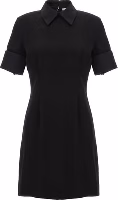 Black Viscose Short Dress