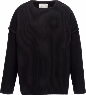 Black Wool Cardigan