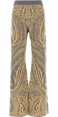 Multicolor Wool Flared Pants