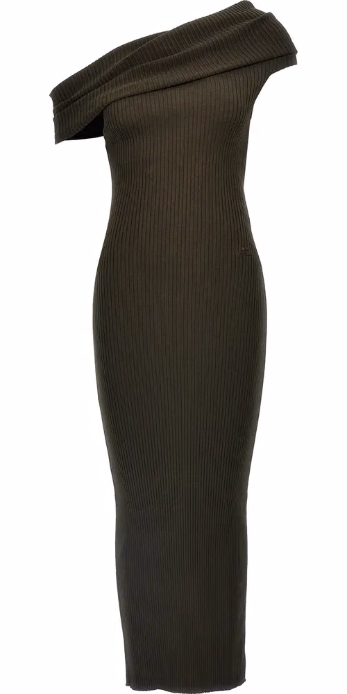 Courrèges Brown Viscose Long Dress