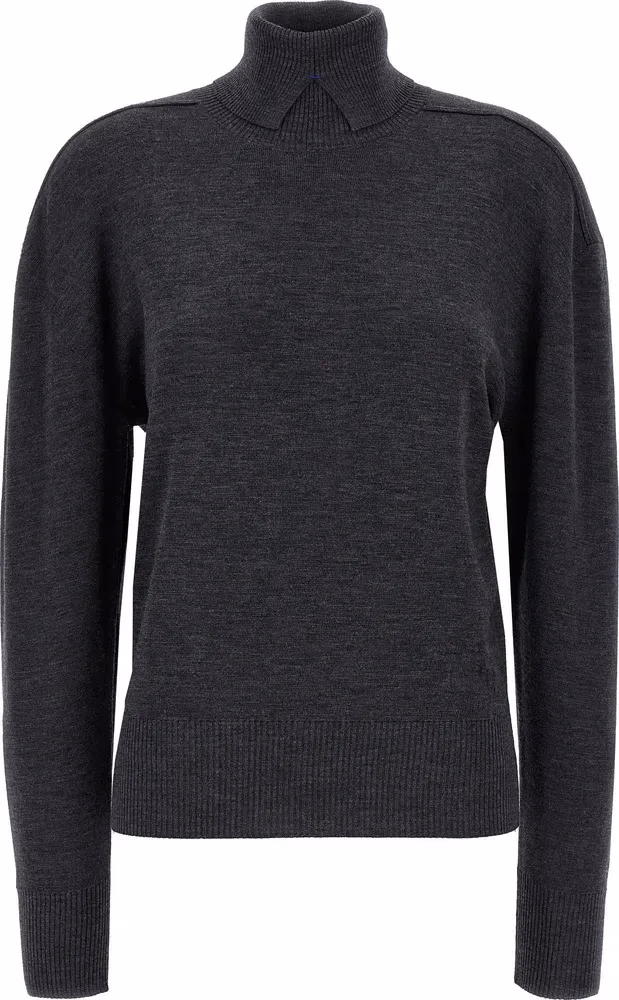 Burberry Gray Wool Cardigan
