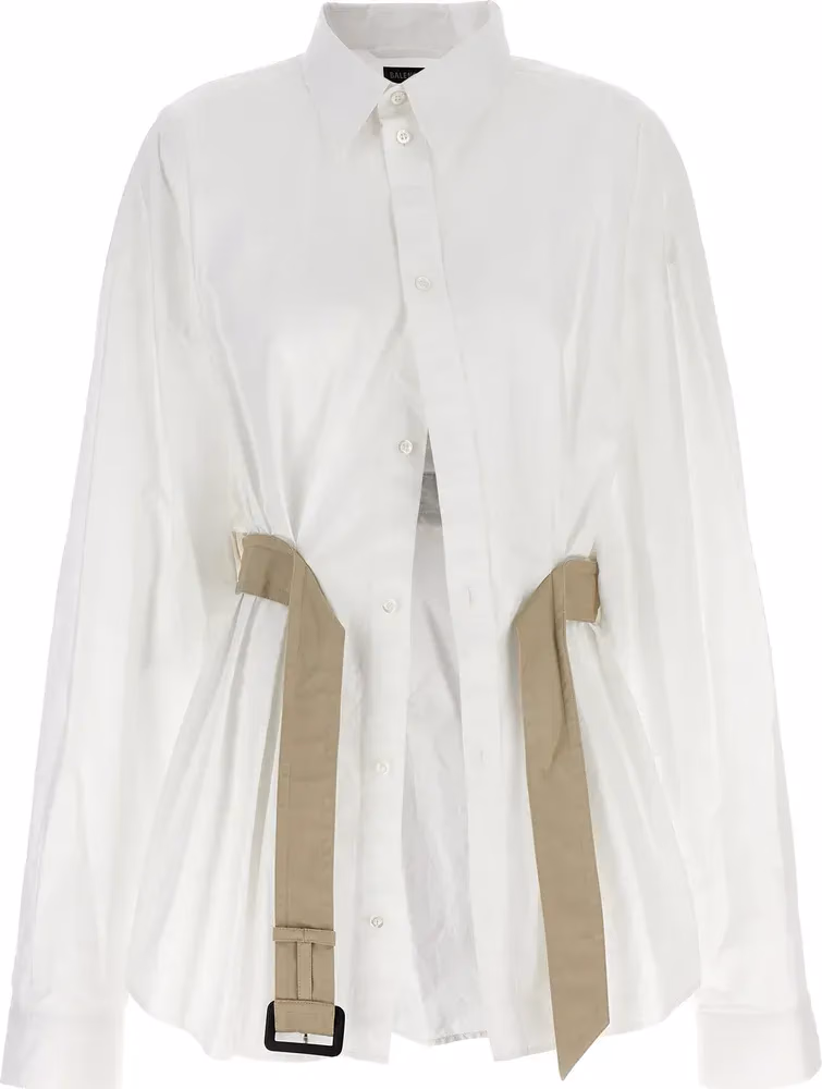 Balenciaga White Cotton Blouse