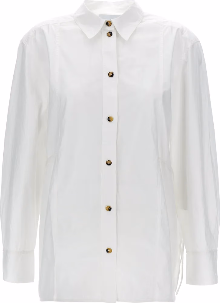 Ganni White Cotton Blouse