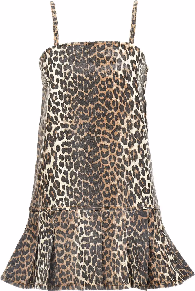 Ganni Multicolor Cotton Short Dress