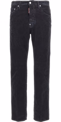Blue Cotton Casual Pants