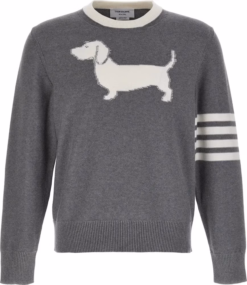 Thom Browne Gray Cotton Cardigan