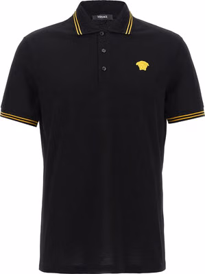 Black Cotton Polo Shirt