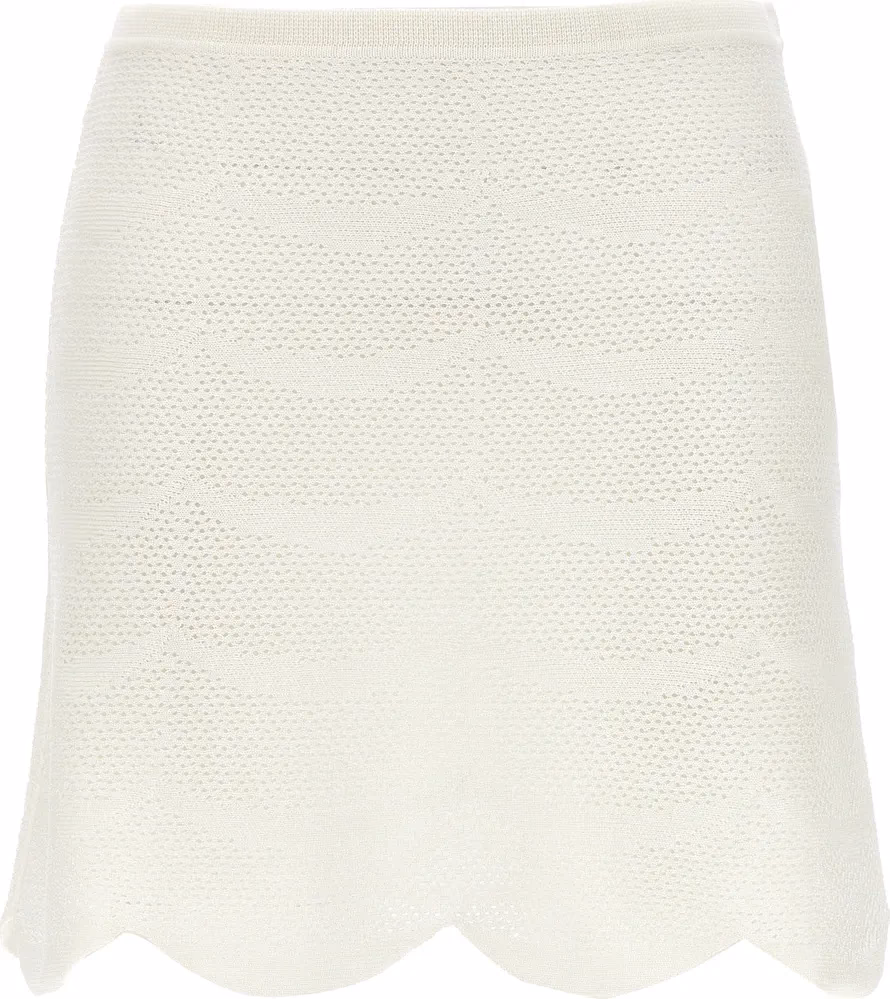 Tom Ford White Cotton Long Skirt