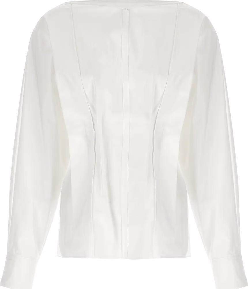 Khaite White Cotton Blouse
