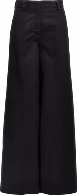 Black Cotton Casual Pants