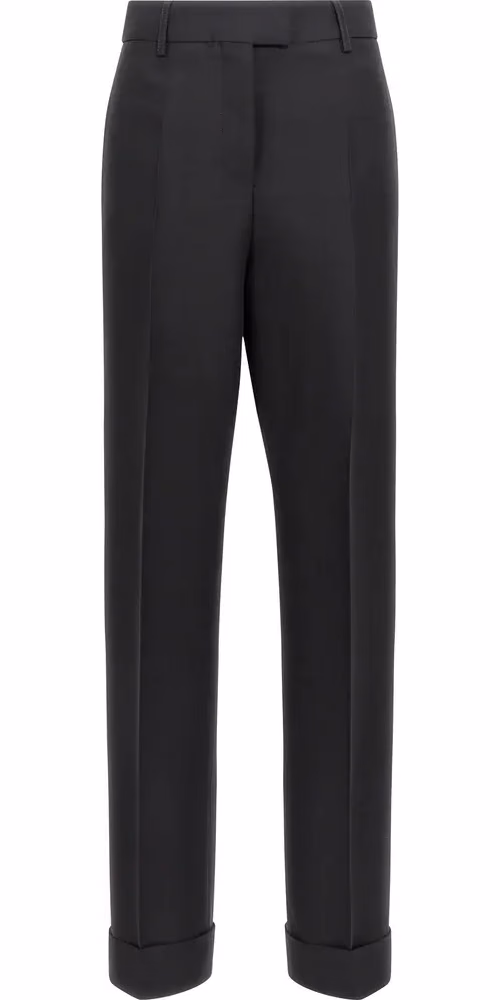 Ferragamo Black Viscose Dress Pants