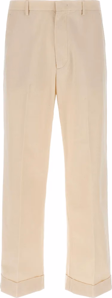 Valentino Garavani Beige Cotton Casual Pants