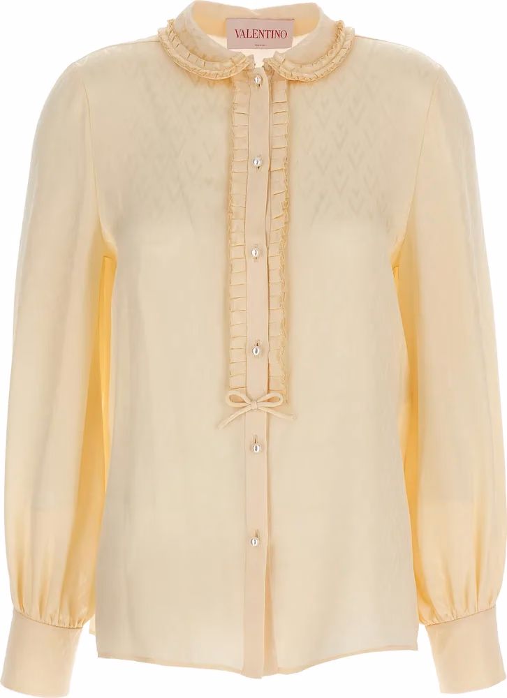 Valentino Garavani Beige Silk Blouse