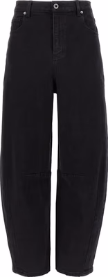 Black Cotton High-Waisted Jean