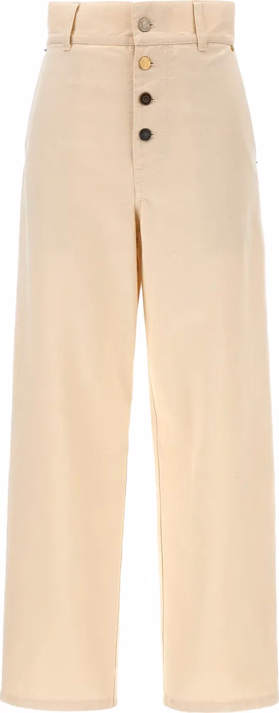 Moschino Beige Cotton Casual Pants