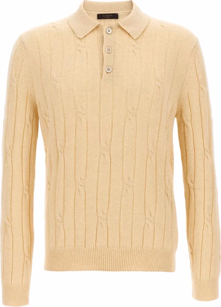 ZANONE Beige Virgin Wool Polo Shirt