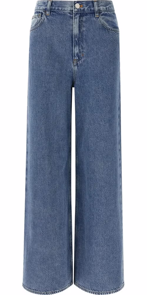 Theory Blue Cotton High-Waisted Jean