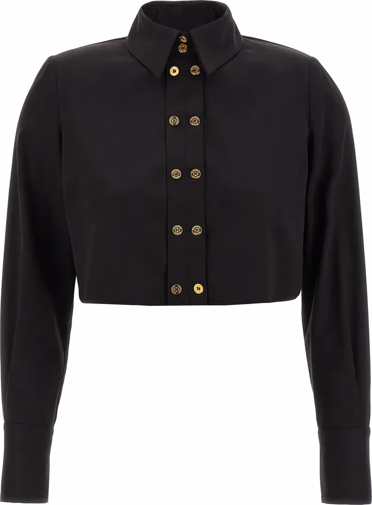 Elisabetta Franchi Black Lycra Blouse