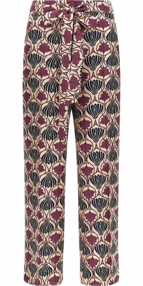 Max Mara Purple Silk Casual Pants