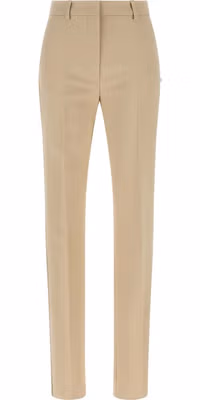 Beige Viscose Dress Pants