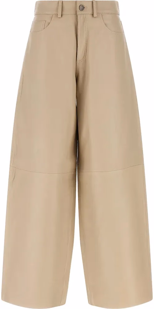 Haikure Beige Leather Pants