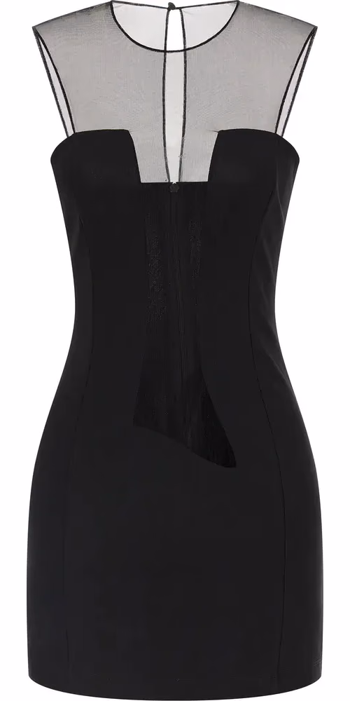 Nensi Dojaka Black Viscose Short Dress