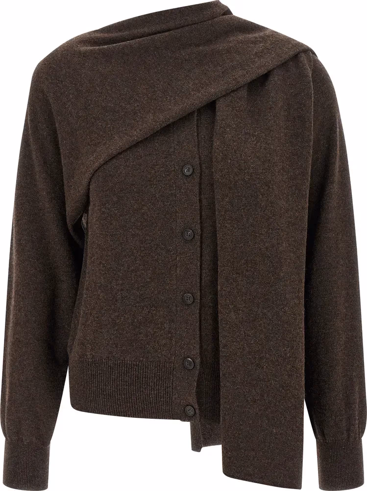 Ferragamo Brown Cashmere Cardigan