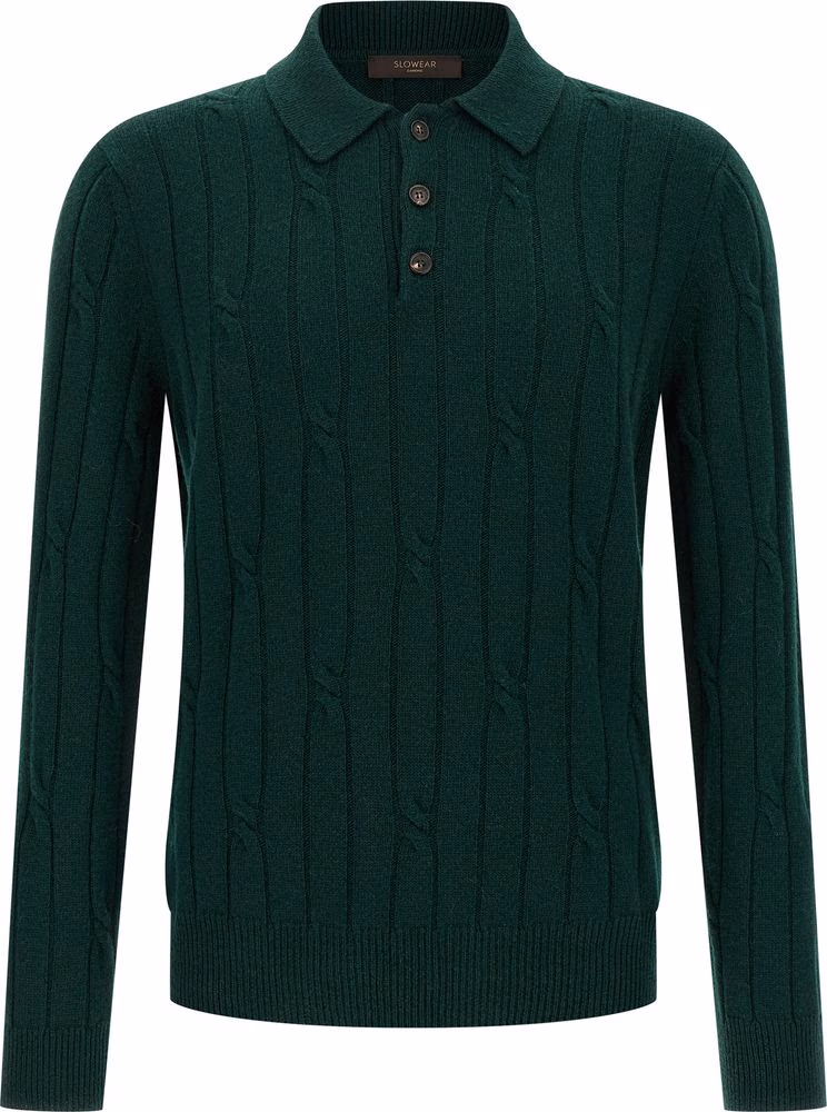 ZANONE Bicolor Virgin Wool Polo Shirt
